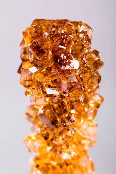 Amber Crystals White Background — Stock Photo, Image