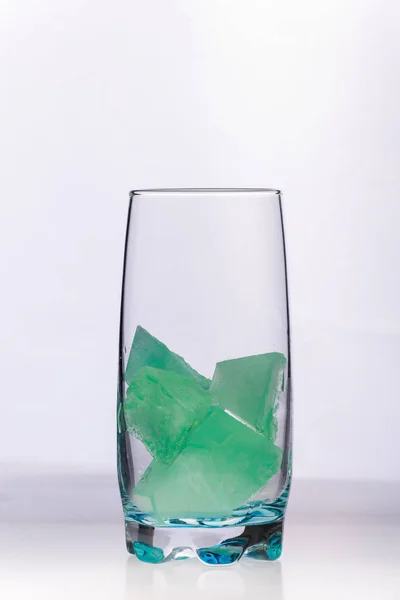 Glas Water Witte Achtergrond — Stockfoto