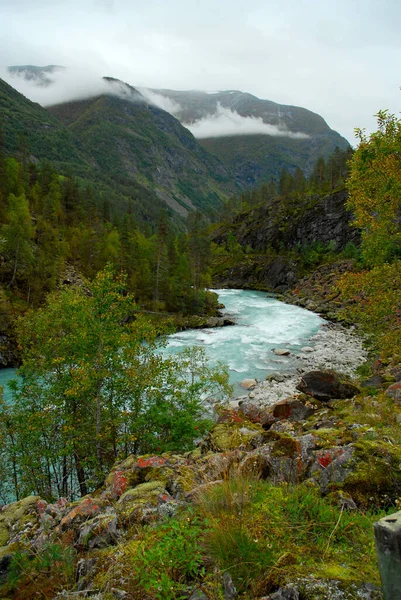 Norwegen Auf Naturlandschaft Hintergrund — Stockfoto