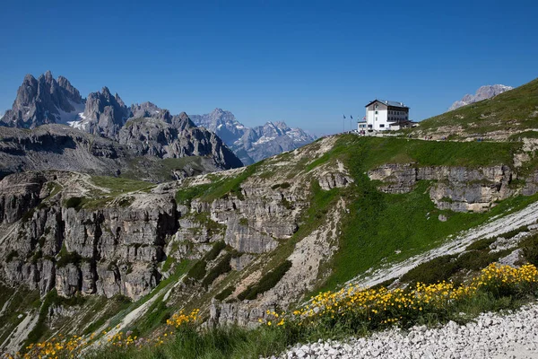 Malowniczy Widok Majestatyczny Krajobraz Dolomitów Włochy — Zdjęcie stockowe