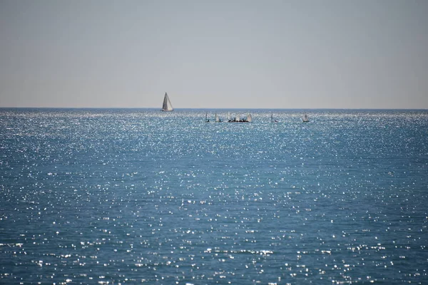 Segelboote Auf Dem Mittelmeer Spanien — Stockfoto