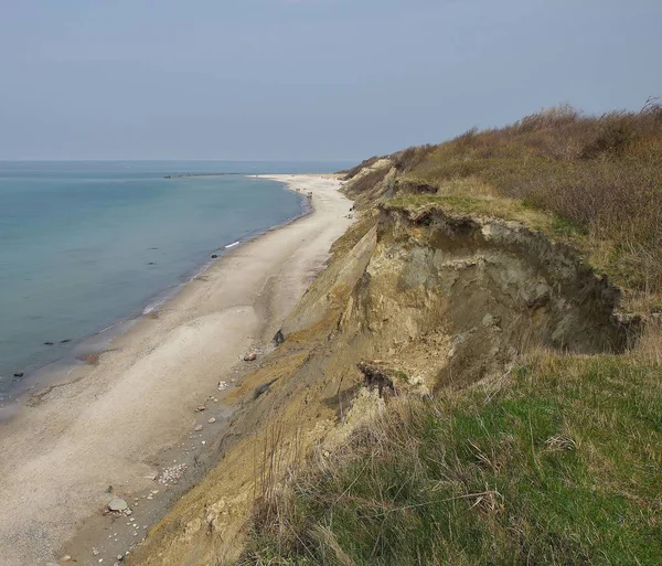 Kilátás Nyílik Sziklára Előtt Ahrenshoop Fischland Zingst — Stock Fotó