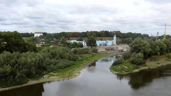 Όμορφο Τοπίο Γκρίζα Σύννεφα Και Desna Ποταμού Στο Chernigiv — Φωτογραφία Αρχείου