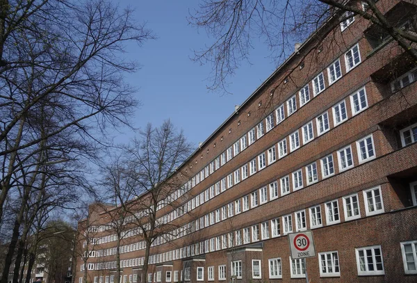 Edifícios Tijolo Barmbek — Fotografia de Stock