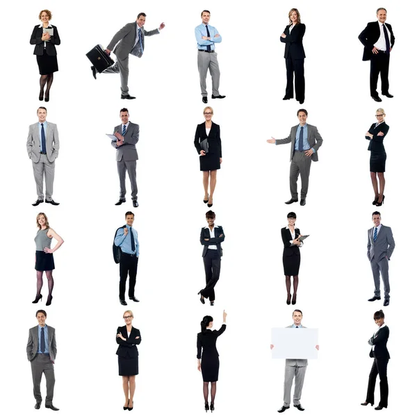 Pictures Multiracial Business Executives Business Collage — Stock Photo, Image
