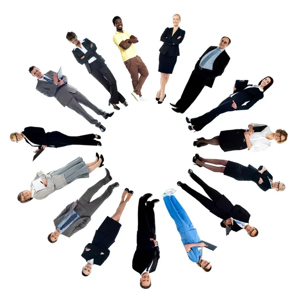 Circular Collage Various People Belonging Different Concepts — Stock Photo, Image