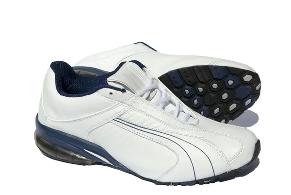 Une Paire Chaussures Course Pour Hommes Sur Blanc — Photo