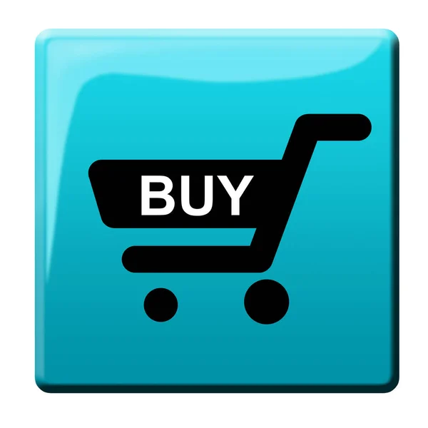 Cart Button Shopping Basket Illustration — Stock Photo, Image