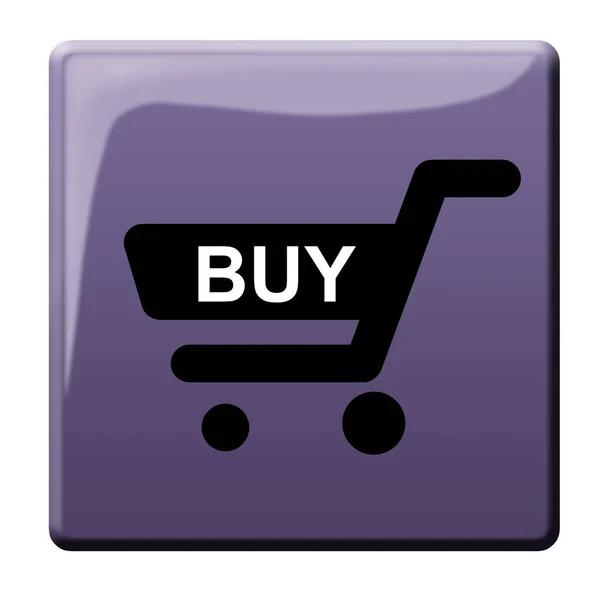 Cart Button Shopping Basket Illustration — Stock Photo, Image