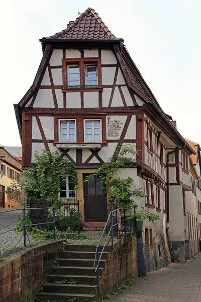 Casa Esquina Calle Principal Obergasse Weinheim —  Fotos de Stock