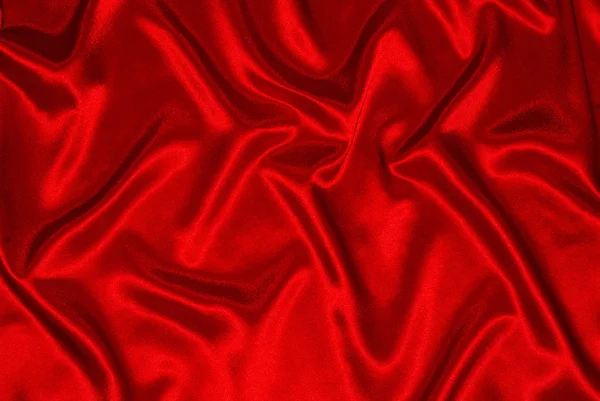 Fundo Cetim Vermelho Elegante Macio — Fotografia de Stock