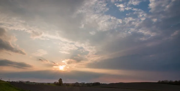 Noite Cênica Pôr Sol Céu — Fotografia de Stock