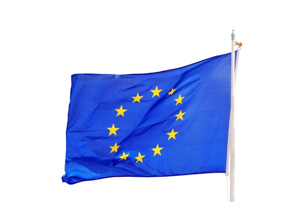 白底上的欧洲国旗 — 图库照片