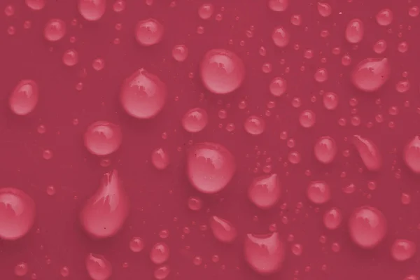 Макроизображение Розовых Капель Воды — стоковое фото