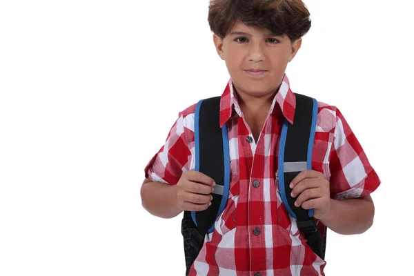 Junge Bereit Zur Schule Gehen — Stockfoto