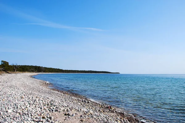 Чиста Вода Узбережжі Кам Яної Бухти Острова Оланд — стокове фото