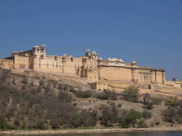 Bellissimo Forte Ambra Vicino Alla Città Jaipur Nel Rajastan India — Foto Stock