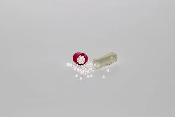 Colorful Medical Pills Capsules White Background — Stock Photo, Image