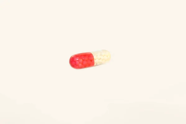Tabletták Tabletták Kapszulák Választéka Fehér Alapon — Stock Fotó