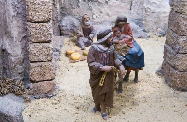 Presepe Natale Spagnolo Popolare Vicino — Foto Stock