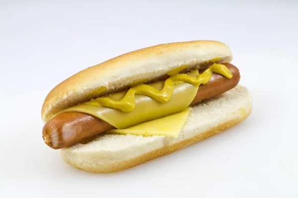 Hot Dog Con Queso — Foto de Stock