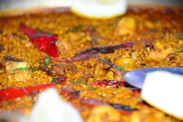 Paella Valenciana Spanyolországban — Stock Fotó