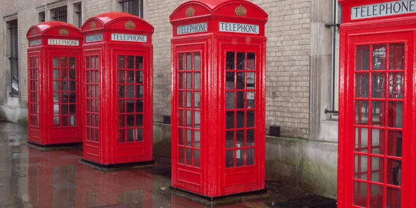 Cabine Téléphonique Rouge Traditionnelle Londres Royaume Uni — Photo