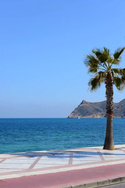 Ensam Strand Medelhavet Spanien — Stockfoto