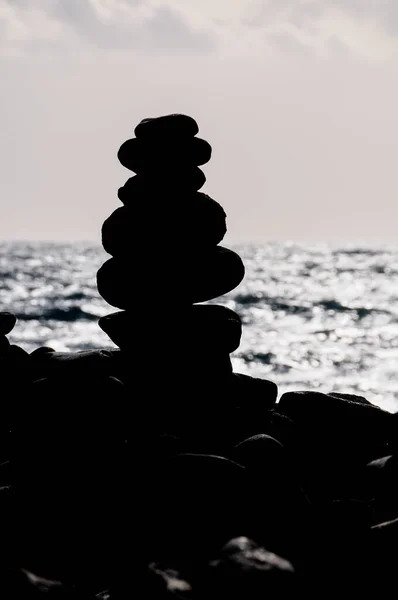 Pirâmides Pedra Tradicionais Budistas Tenerife Ilhas Canárias Espanha — Fotografia de Stock