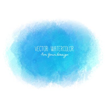 Bright stain. Pseudo watercolor. Paint texture. Colorful daub. It can be used as background for text for card, cover, invitation, banner, T-shirt. Blue colors. Vector illustration, eps10 clipart