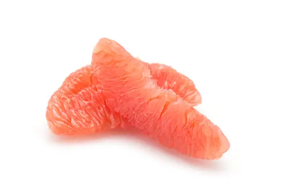 Helften Grapefruit Geïsoleerd Een Witte Achtergrond — Stockfoto