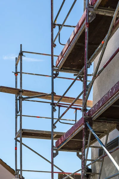 Gerüste Einem Öffentlichen Gebäude Detail — Stockfoto