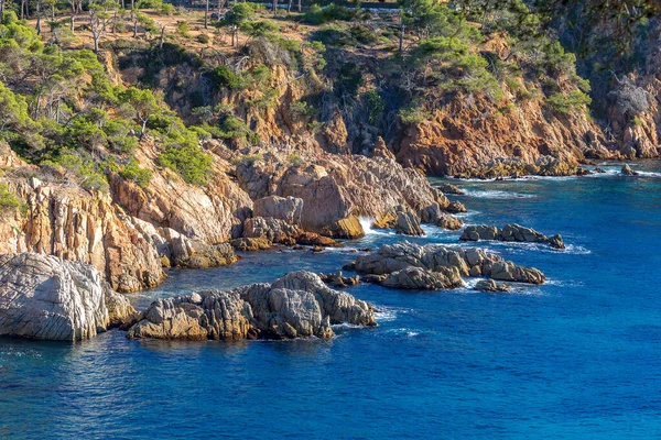 Ωραία Λεπτομέρεια Από Την Ακτή Costa Brava Στην Ισπανία Fosca — Φωτογραφία Αρχείου