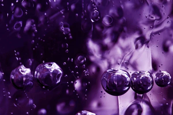 Крупный План Замороженных Пузырьков Льдом Ультрафиолетовом Цвете Пузыри Льду — стоковое фото