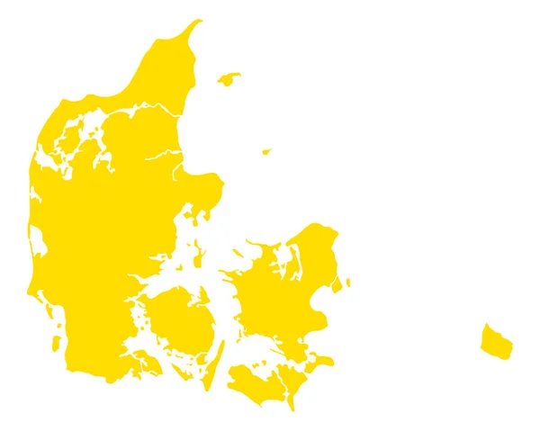 Peta Dari Denmark Ilustrasi Geografis — Stok Foto