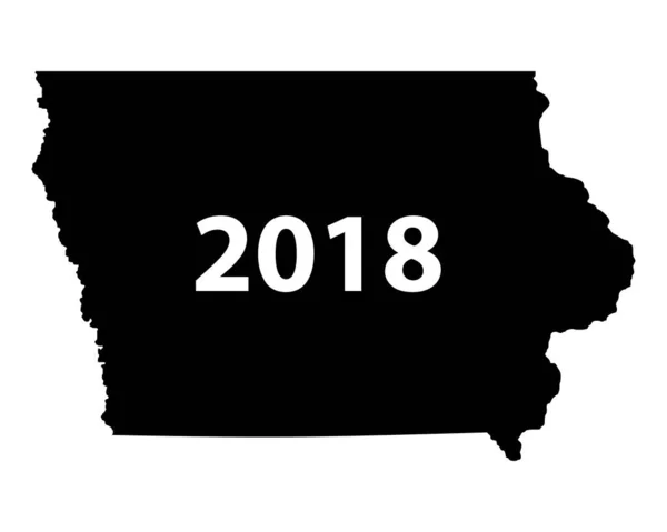 Mapa Iowa 2018 — Fotografia de Stock