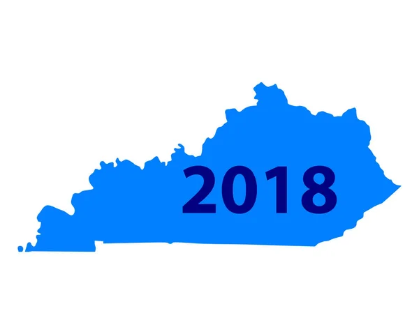 Mapa Kentucky 2018 — Foto de Stock