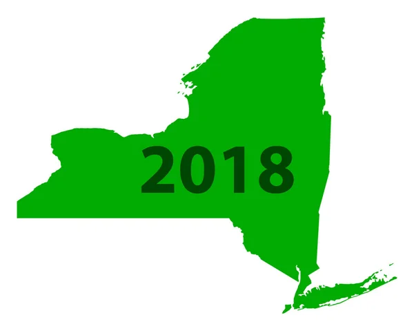 ニューヨーク 2018年の地図 — ストック写真