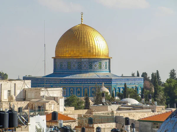 Kopuła Skały Jerozolimie Izrael Widok Dachu Hospicjum Austriackiego — Zdjęcie stockowe