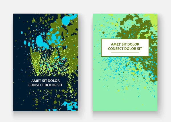 Neón Cyan Verde Explosión Pintura Salpicadura Diseño Cubierta Artística Fondo — Foto de Stock