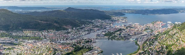 Utsikt Över Bergen Från Mount Floyen Norge — Stockfoto