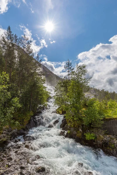 Norwegia Tle Krajobrazu — Zdjęcie stockowe