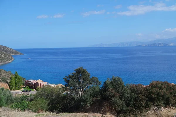 Creta Paisaje Costero Elounda — Foto de Stock