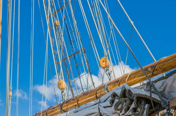 Vikt Segel Och Mast Gammal Segelbåt — Stockfoto