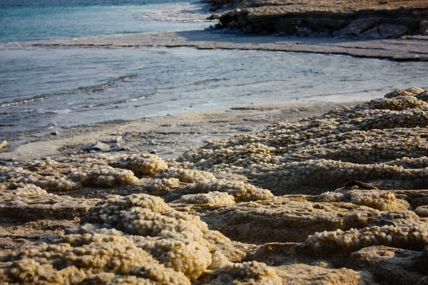 Primer Plano Sal Cristalina Del Mar Muerto Israel — Foto de Stock