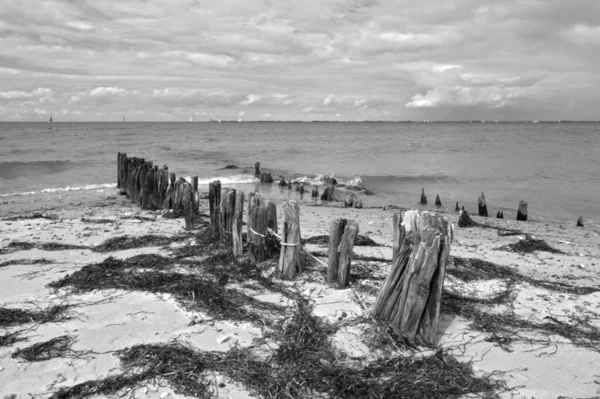 Breakwater Στη Βαλτική Θάλασσα — Φωτογραφία Αρχείου