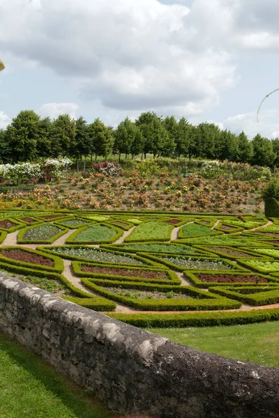 Subtelny Wyrafinowany Pełen Smak Ogród Zamek Chatonniere Pobliżu Villandry Dolina — Zdjęcie stockowe
