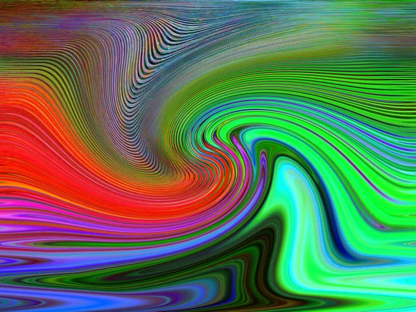 Abstrakter Farbhintergrund Des Farbverlaufs Mit Visuellen Wellen Beleuchtung Scheren Spherize — Stockfoto