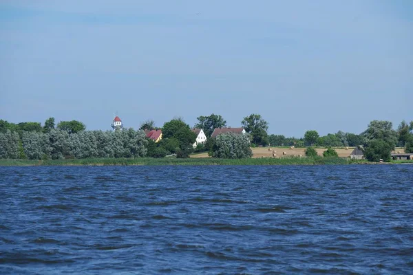 Peenestrom Paisagem Frente Karnin — Fotografia de Stock