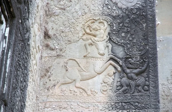Ινδουιστική Θεότητα Στο Angkor Wat Angkor Siem Reap Καμπότζη Angkor — Φωτογραφία Αρχείου